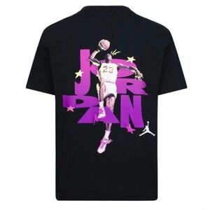 Kids Jordan Graphic T Shirt Black Michael Jordan Dunk Logo XL NWT